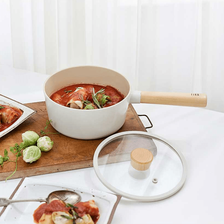 NEOFLAM FIKA Set, Sauce Pan, 9 (22cm) Low Pot with Lid