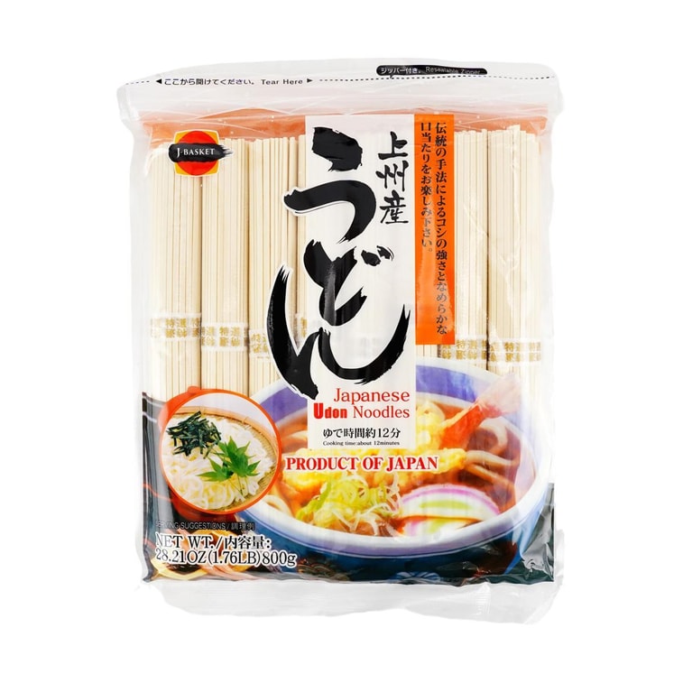 日本J-BASKET 日式乌冬面 干面条 8卷 800g 3