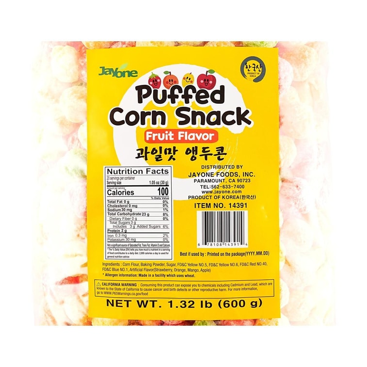  Puffed Corn Snack , Fruit Flavor , 21.16oz 3