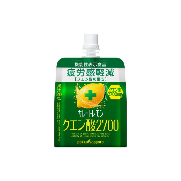 日本 POKKA SAPPORO 柠檬酸2700营养果冻 165ml