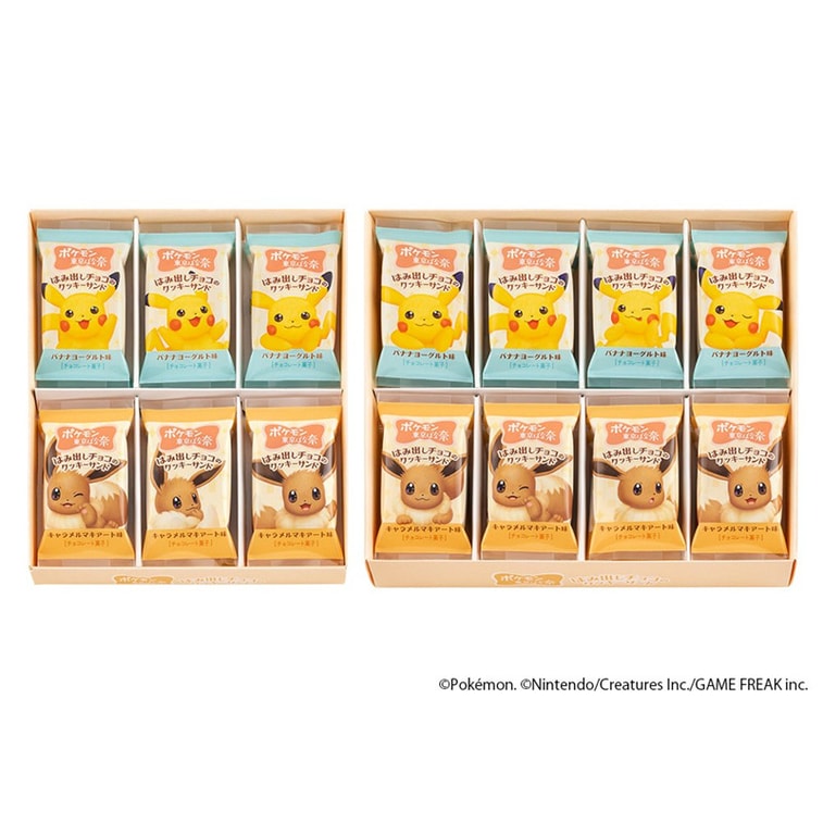 【Expédition directe du Japon】 TOKYO BANANA Japon Synchronisé avec les États-Unis et le Japon Nouvelle sortie Pikachu×EVE Biscuits au fromage fourrés au chocolat 2 saveurs Total 12 pièces 3