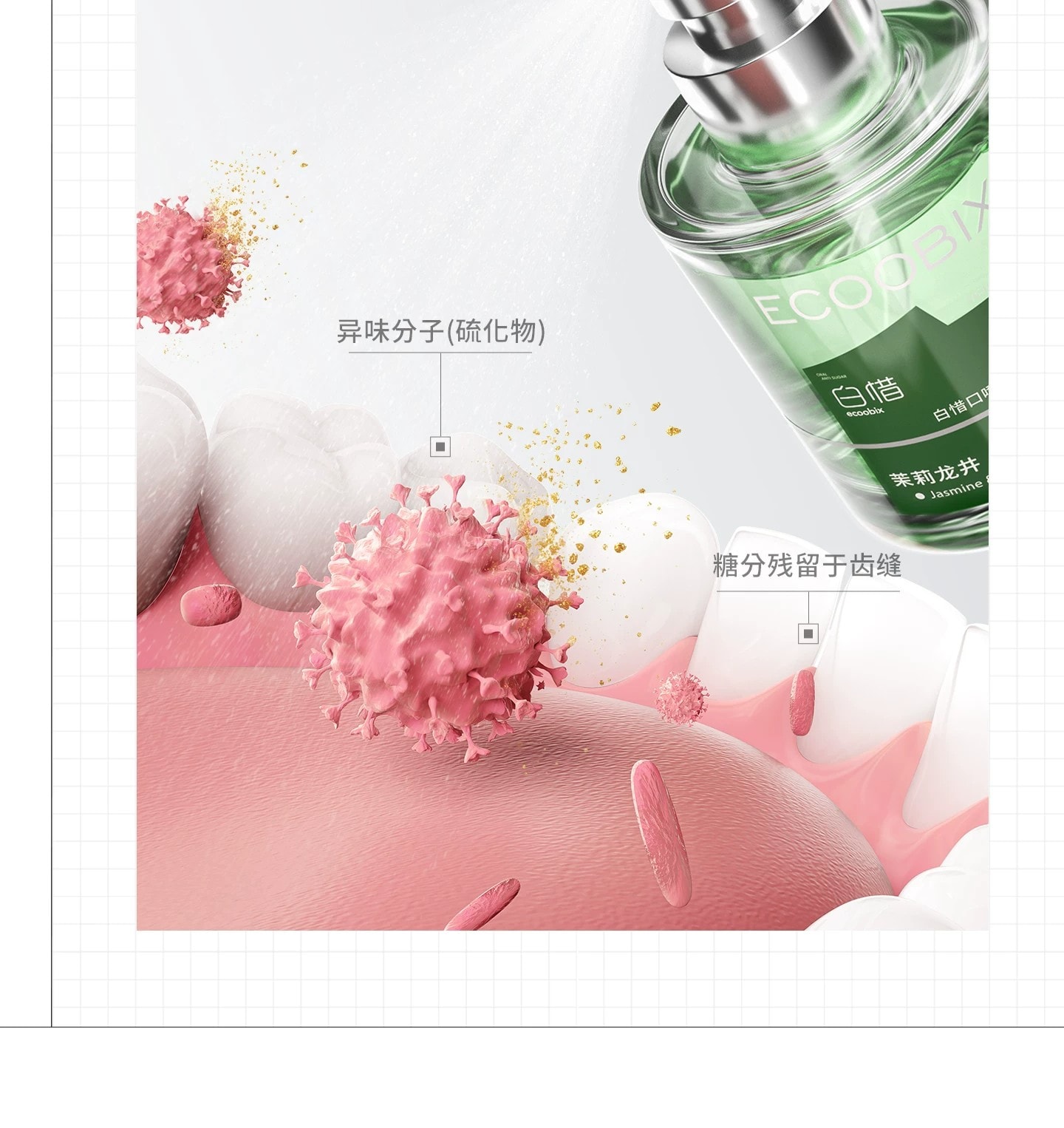【中國直郵】 白惜 【新品】口腔清新噴霧 香氛口氣清新接吻持久留香便攜 無花果露口噴 15ml 贈漱口水