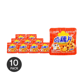 蜜雪冰城 卤藕片 甜辣味 28g *10【10份超值装】【整片原切】【咔嚓爽脆】