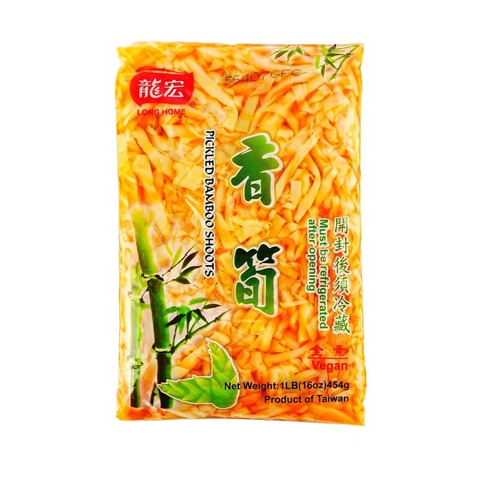 台灣LONGHOME龍宏 香脆筍片 454g【下飯拌麵配粥】【全素】