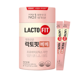 韩国CHONGKUNDANG钟根堂 LACTO-FIT 小韩国民益生菌 活菌 母乳汁配方奶味 0添加 60条入 120g 改善厌食挑食抵抗力【婴幼儿菌·0~3岁】