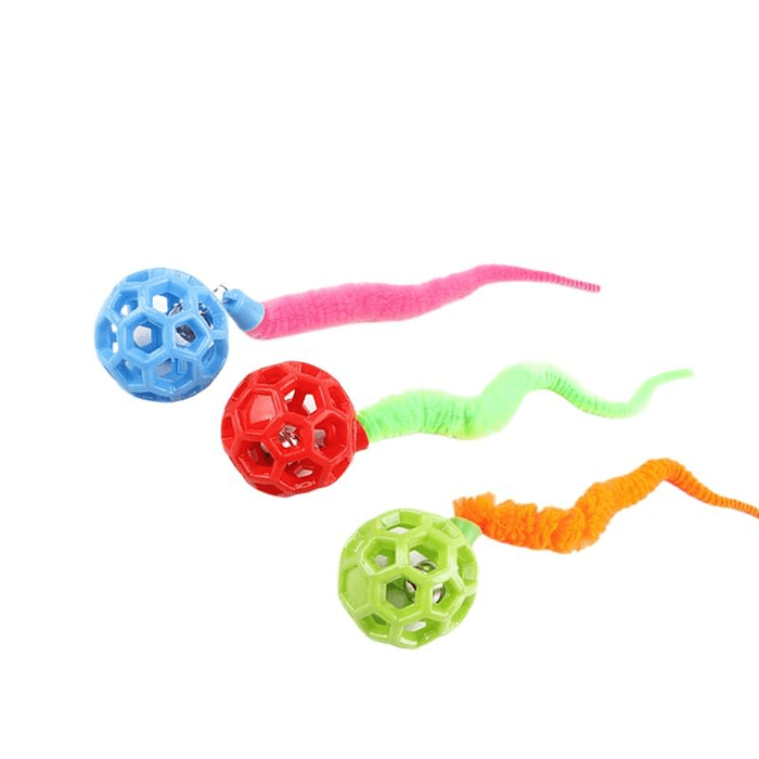 【中国からの直送】キャットバトラー - 猫用おもちゃ、自主遊び・引っ張り装置、ベル付き自動猫用おもちゃ（3個セット）