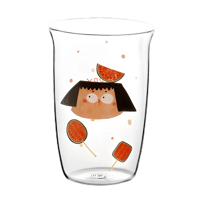 High Borosilicate Glass Water Cup Coffee Cup Watermelon Lady C Model 500ml