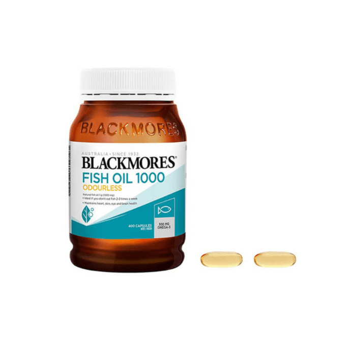 【香港直邮】 澳洲 BLACKMORES 澳佳宝 无腥味深海鱼油1000mg 成人补充Omega-3 呵护心脑血管 400粒装