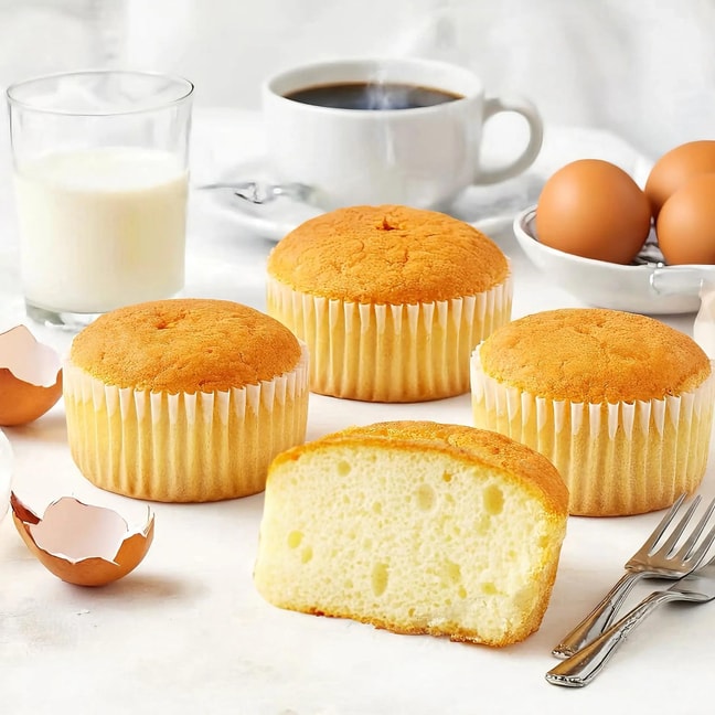 Cup Cake Seasoned with Chicken Meat Floss Cake, 8.32 oz【Nutritious Breakfast】