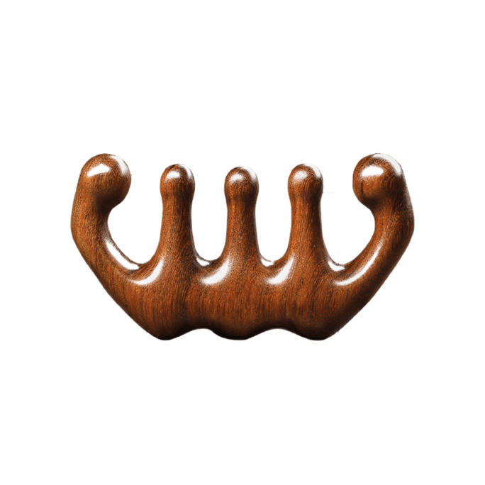 Gold silk sandalwood multifunctional meridian massage comb head therapy massage anti-hair loss head neck comb