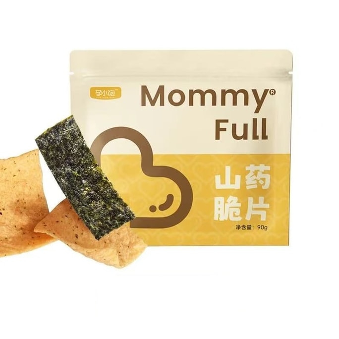 【中国直邮】 孕小饱 山药脆片 营养孕期可吃健康解馋解饿无添加食品 海苔味90g/袋