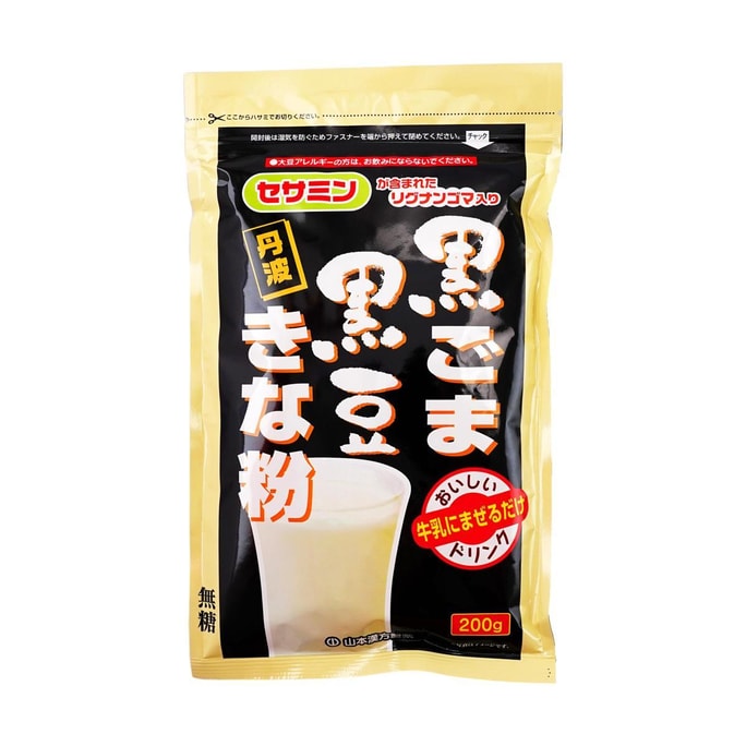 日本YAMAMOTO山本汉方制药  丹波黒芝麻黑豆粉 营养早餐 固发黑发 200g