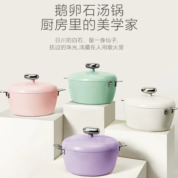 Micro Pressure Stew Pot Non-stick white 24cm 8