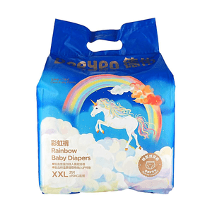 Rainbow Pull-Up Baby Diapers, Size XXL, 21 Count, 15KG and Above【Silk Protein Skin-Friendly Plant Extract Hip Care】
