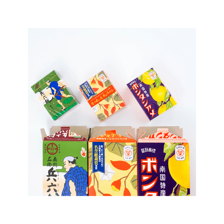 和菓子詰め合わせ - 兵六餅、さつまいもキャラメル＆ボンタンアメ、16.93オンス 18