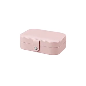 Simple style jewelry storage box large capacity 1-box pink portable jewelry storage earring necklace ring jewelry box f