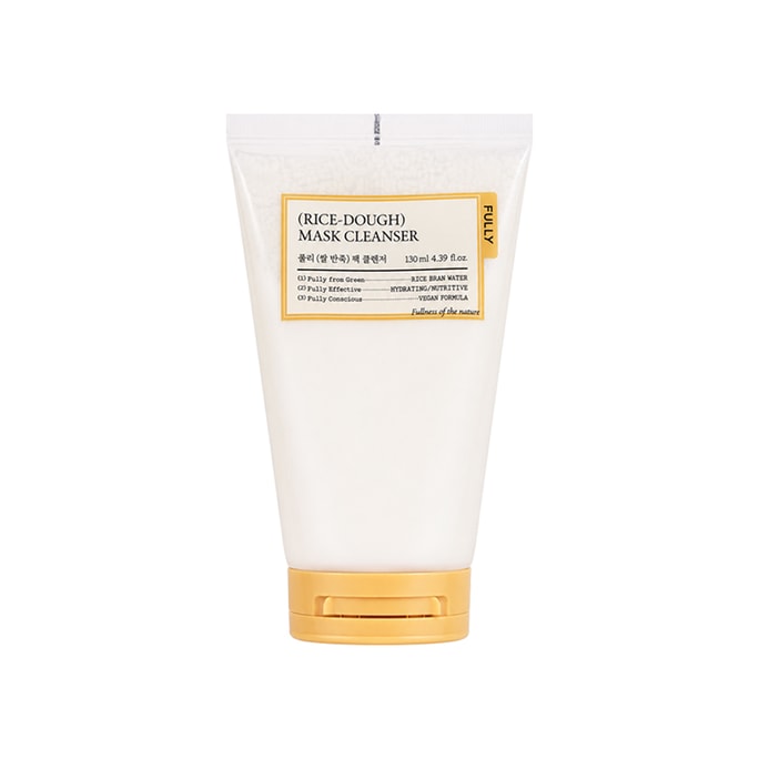 Rice-Dough Mask Cleanser 130 Ml/4.39 Fl. Oz., 2-in-1 Low-pH Amino Acid Facial Cleanser & Wash-Off Mask With 52,920 Ppm Rice Bran Water And Vegan PDRN