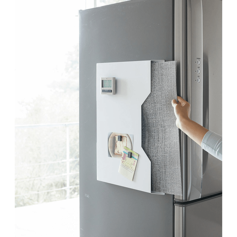 야마자키 홈 자석 식탁매트 정리함 - 스틸 화이트 (1개) 3