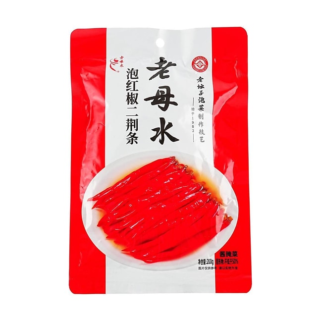 老坛子 老母水泡二荆条 泡椒 红辣椒 200g【四川特色】