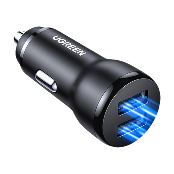 【中國直郵】 綠色聯 車用充電頭 快充1個 (適用於蘋果8-16全系/安卓手機) 15.5WMax 雙USB口