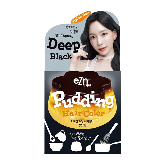 eZn Shaking Pudding Hair Color #Deep Black 140ml
