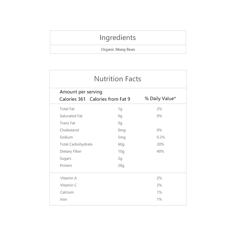 Organic Mung Beans, 16.01 oz USDA 9