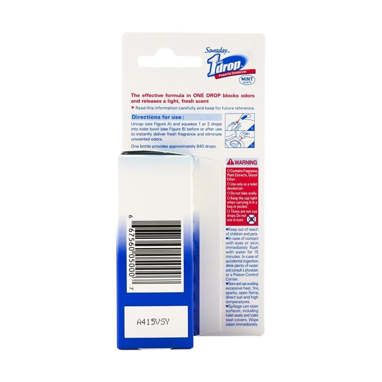 One Drop Toilet Deodorizer Watery Green Scent, 0.7 fl oz Packaging May Vary 8