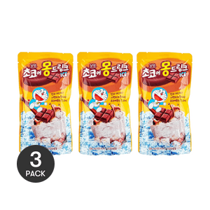 초코몽 아이스 음료 에이드 파우치, 초콜릿 밀크 드링크, 227ml *3개【3팩】【한국 트렌디】