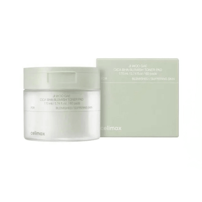 Celimax JI WOGAE センテラアジアティカ BHA ニキビ治療パッド（韓国）/ 150ml / 60枚