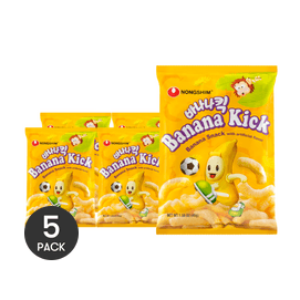 韩国NONGSHIM农心  香蕉脆条 玉米泡芙 膨化零食 45g *5【5份超值装】【 Blackpink Jennie推荐】
