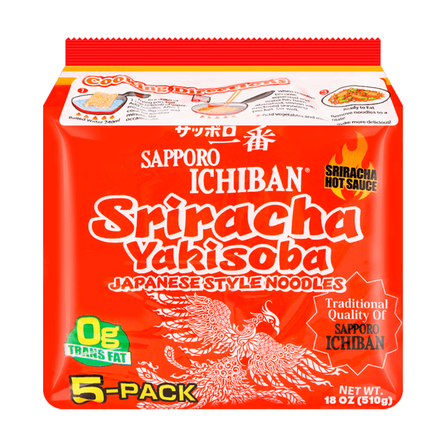 yotakochan様おまとめ⑤ SAPPORO ICHIBAN Sriracha Yakisoba - Spicy Japanese-Style Instant