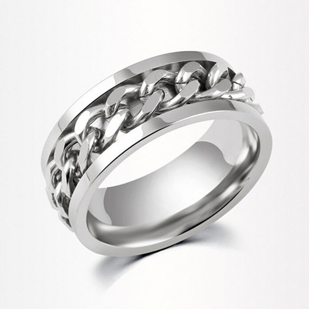 商品详情 - 灰姑娘精选 不锈钢首饰 时来运转戒指配饰 #钢色9号