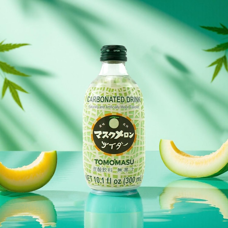 TOMOMASU Muskmelon Cider, Fruit Soft Drink, Carbonated Drink