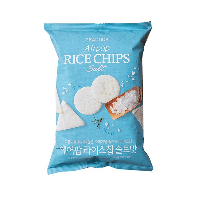 Peacock Air Pop Rice Chip Salt Flavor 120g