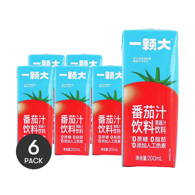 Tomato Juice 0 Sugar 0 Fat 6.76 fl oz*6【6 Packs】