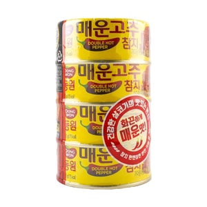 韩国DONGWON东远 双倍辣金枪鱼罐头 135g*4罐 540g【可用于沙拉 拉面 紫菜包饭】