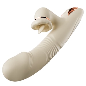 Yahe Vibrating Stick, Female Electric Telescopic Sucking Licking, 42℃ Constant Temperature Low Noise Waterproof Adult Toy 1 Set