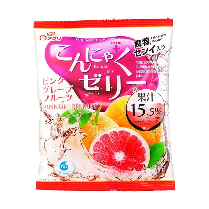 Konjac Jelly Pink Grape Fruit Flavor 3.38oz