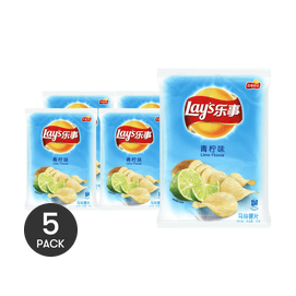 大陸版LAY'S樂事 洋芋片 青檸味 袋裝 70g *5【5份超值裝】