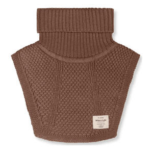 MINI A TURE Kids MATTAYLER Wool Neckwarmer - Rootbeer Brown 1-6Y