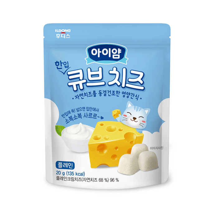 韓國ILDONG FOODIS Aiyam One Bite Cube cheese Plain 20g