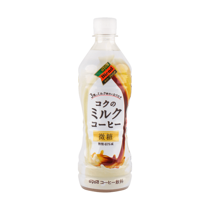 Japanese Milk Coffee Latte Drink, Low Sugar, 14.53 oz