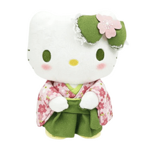 日本 SANRIO 春季新品 地域限定 樱花抹茶和风HELLOKITTY玩偶 s号 1个装