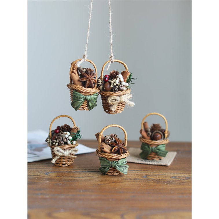 Dried Flowers Car Flowers Basket Aromatherapy High-end Diffuser Car Home Office Monitor Gift Interior Air Outlet Decoration Perfume - Acorn 1PC 3