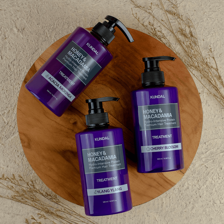 Honey & Macademia Hydro-Intensive Protein Premium Nature Treatment #Baby Powder, 16.9 fl oz +Shampoo 16.9 fl oz 22