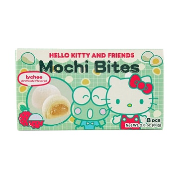 台湾版SANRIO三丽鸥 Hello Kitty x 大眼蛙 迷你小麻薯 夹心大福 荔枝味 80g