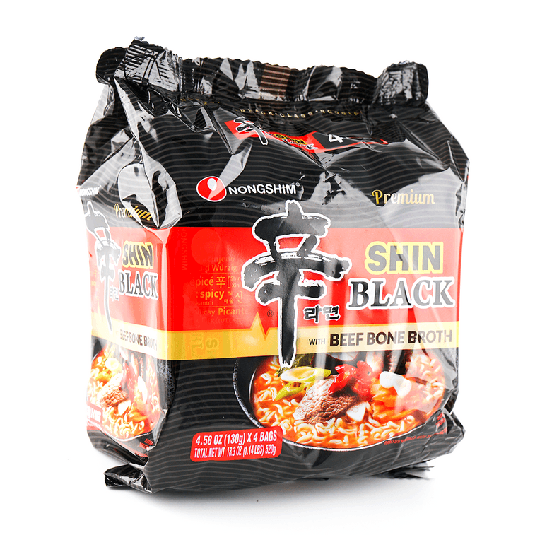 Premium Shin Black Ramyun - Ramen With Beef Broth- Instant Noodles , 4 Pack , 18.34 oz【aespa's Picks】【Pop Culture Finds】 16