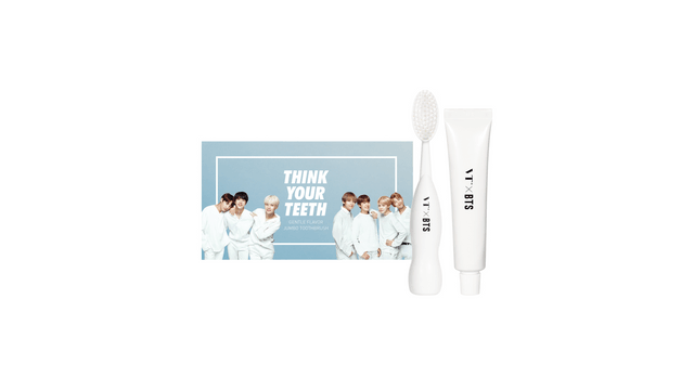 VT X BTS Think Your Teeth Jumbo Kit White With BTS Photo Cards