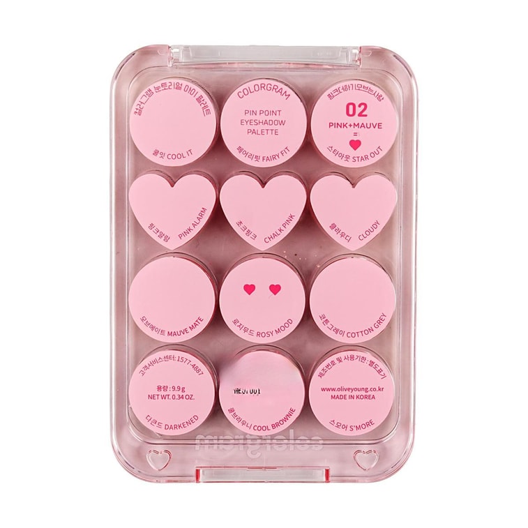 Pin Point Eyeshadow Palette, 0.34 oz. #02 Pink + Mauve = ❤ 9