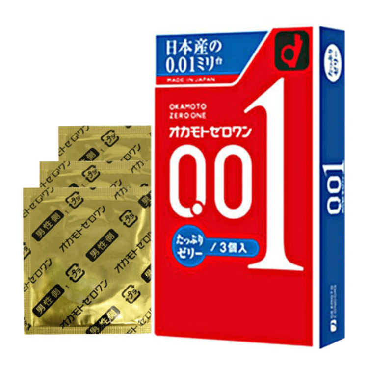 日本直邮】日本OKAMOTO冈本001超薄双倍果冻润滑冈本001 安全套避孕套3